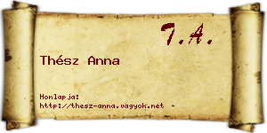 Thész Anna névjegykártya