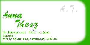 anna thesz business card